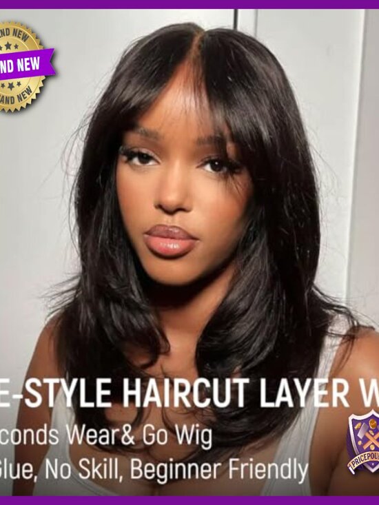 18in Human Hair Glueless Wig HD Lace Closure Pre Plucked Pre Cut Wear and Go main image 4